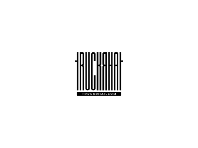 truckrhat barcode custom type geometric maze minimal monoline logo typography wordmark