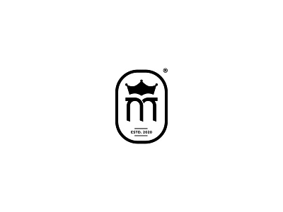 M Crown crown logo custom type emblem logo geometric icon minimal monoline logo
