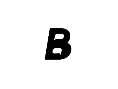 Black Chat custom type geometric icon letter minimal simple logo