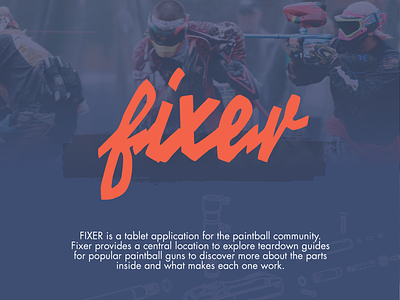 FIXER: Paintball App Concept Poster poster