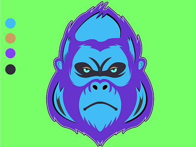 Gorilla Logo design illustration