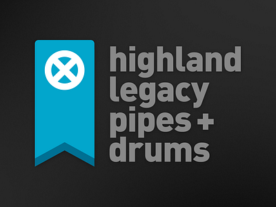 highland legacy pipes + drums band logo pipe scottish