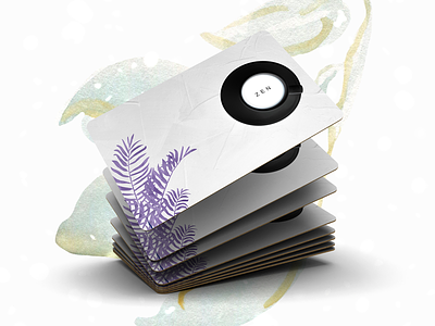 Minimal Gift Card Design business graphic design minimalist touchpoints zen