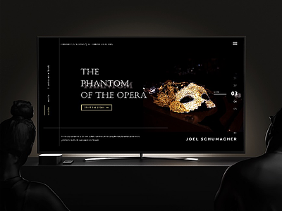 Title Screen Design app design balance davron bowman ux designer digital design media browser design phantom of the opera typography uxdesign