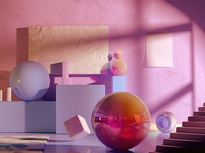 Room 3d art composition digital houdini redshift redshift3d render