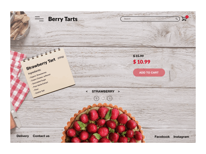 Berry Tarts aftereffects animation graphicdesign microinteraction principle sketch ui ux web webdesign