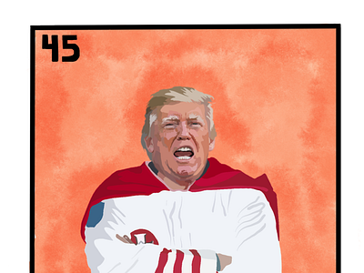 Trump lotteria card design graphic design