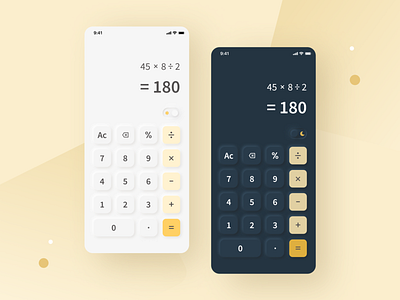 [Daily UI] Calculator with neumorphism style