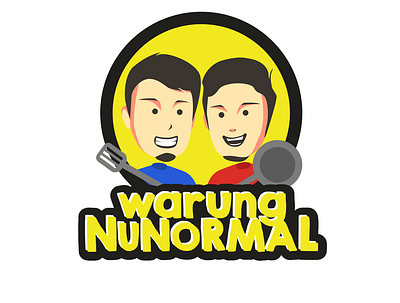 Logo Warung Nunormal branding design doodle food store logo illustration logo logo umkm logodesign