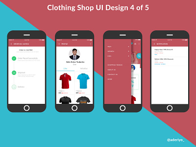 Clothing Shop (Any Wear) Mobile UI Design 4 of 5 app branding design illustration ui ux vector web