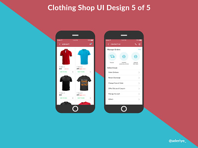 Clothing Shop (Any Wear) Mobile UI Design 5 of 5