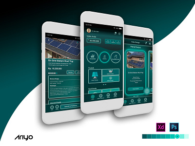 Finance Mobile App Renewable Energy Design Concept branding finance ios mobile payment renewable energy ui ux