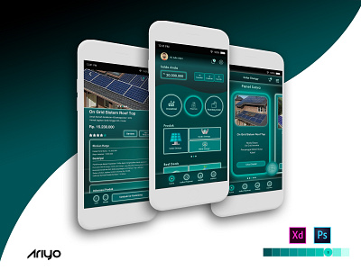 Finance Mobile App Renewable Energy Design Concept