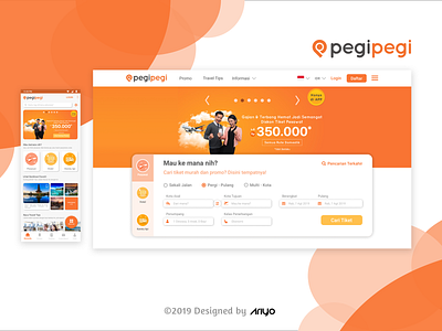 Redesign Pegipegi Desktop and Android App Home page