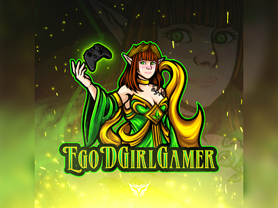 Mascot for Ego D Girl Gamer gamer logo graphic design illustration logo logo cartoon mascot mascot design mascot logo