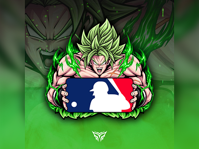 MLB - Broly branding broly design dragon ball graphic design illustration logo mascot mascot design mascot logo vector