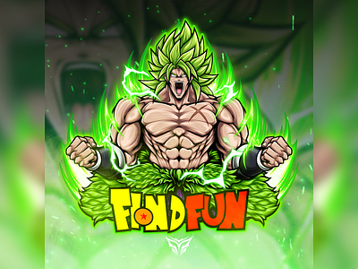 Illustration for Merchandise Broly branding broly design dragon ball graphic design illustration logo mascot mascot design mascot logo vector