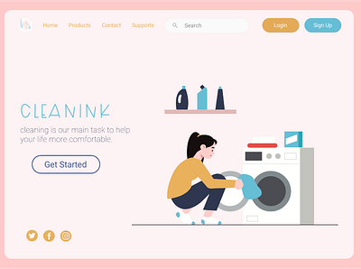 Second Self-Design : Cleanink app design illustration ui web