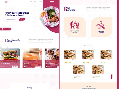 FOOD LANDING PAGE branding food landing page landing page ui visual design