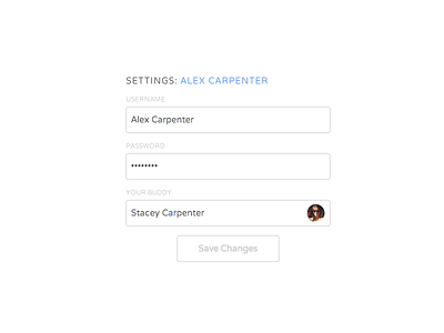 Settings page ideas