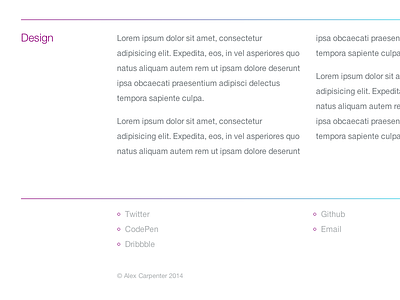 WIP layout cyan gradient helvetica neue purple