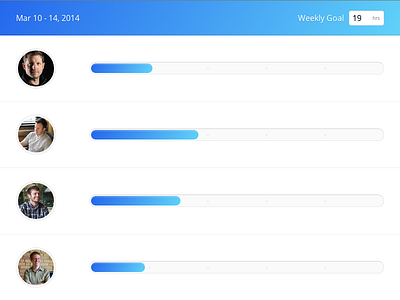 Weekly Goals app gradients