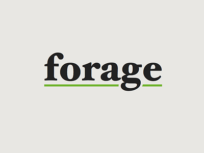 Forage logo font logo typography