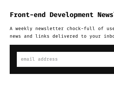 Front-end Developer Newsletter