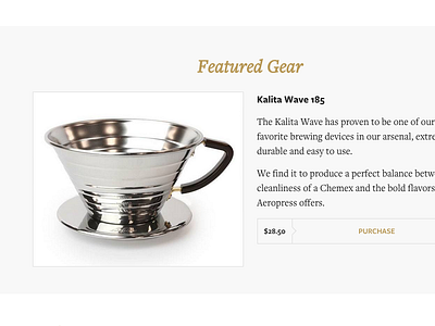 Featured coffee gear coffee