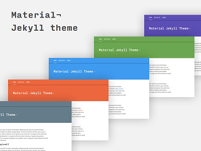 Material Jekyll Theme jekyll material design roboto mono