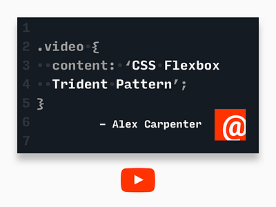 CSS Flexbox Trident Pattern on YouTube