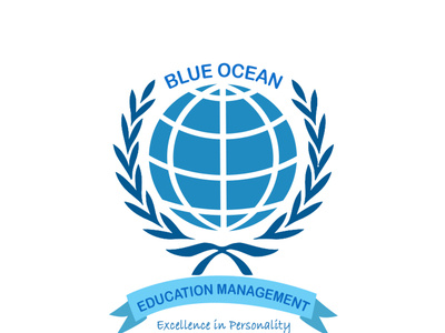 Blue Ocean Education branding design illustration logo vector