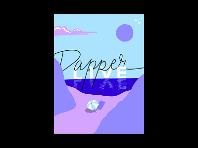 Live Dapper cool colors creative design flatdesign fun illustration lettering typography