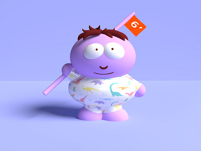 Love Social Distance 3d cartman covid design illustration purple