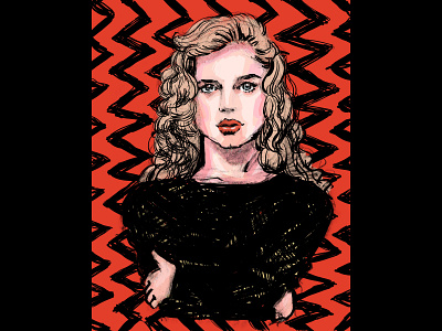 Annie david lynch drawing illustration twin peaks