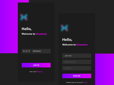 Onboarding Screens color colors dark app dark mode dark theme dark ui gradient gradient color landing login onboarding signin signup social social media social network ui ui ux uidesign ux