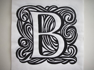 Initial letter sketch for typejournal.ru