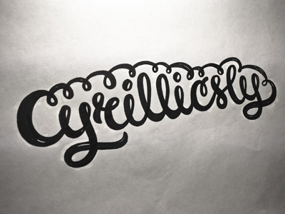 One of the trials for a logo brush cursive drawing italic lettering marker script sketch sketching swash