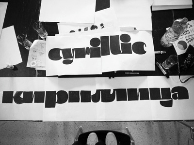Sketching big at TYPO Berlin 2013 cyrillic drawing lettering ligature marker process sketching