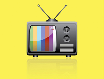 Tv illustration design icon illustration illustrator logo minimal ui vector