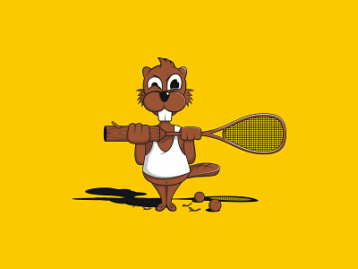 Beavering beaver bushcraft game play squash tennis wood