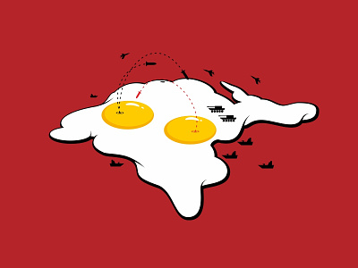 Eggs Fight illustration t-shirt t-shirt design