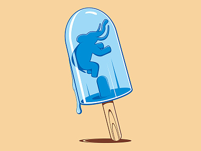 Mamoth me elephant food hisrory ice cream illustration