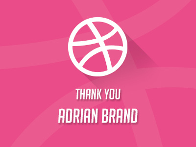 Thank's to Adrian Brand draft dribbble invite start thank