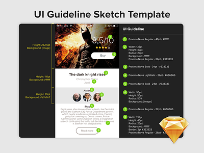 UI Guideline - Sketh template color design download font free guide guideline sketch style template ui