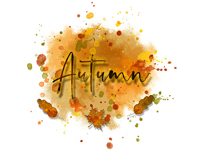 Autumn Vibes artwork autumn canvas fall illustration leaves orange print vibes