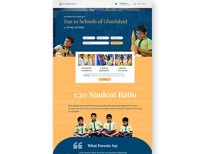 Landing Page - For a School landingpage uiux uiuxdesign webdesign