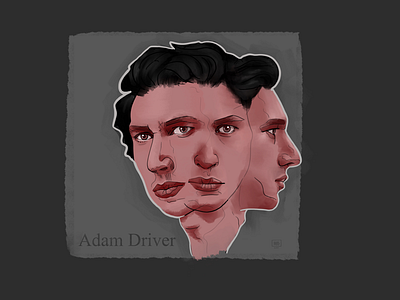 Adam Driver adam driver digital portrait illustration procreate
