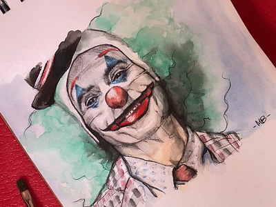 Joker drawing illustration joker watercolors