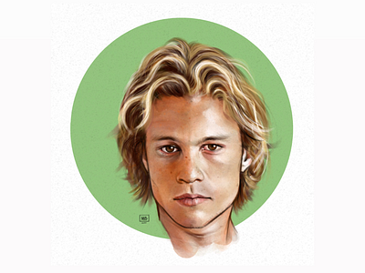 Heath Ledger digital illustration drawing heath ledger portrait procreate